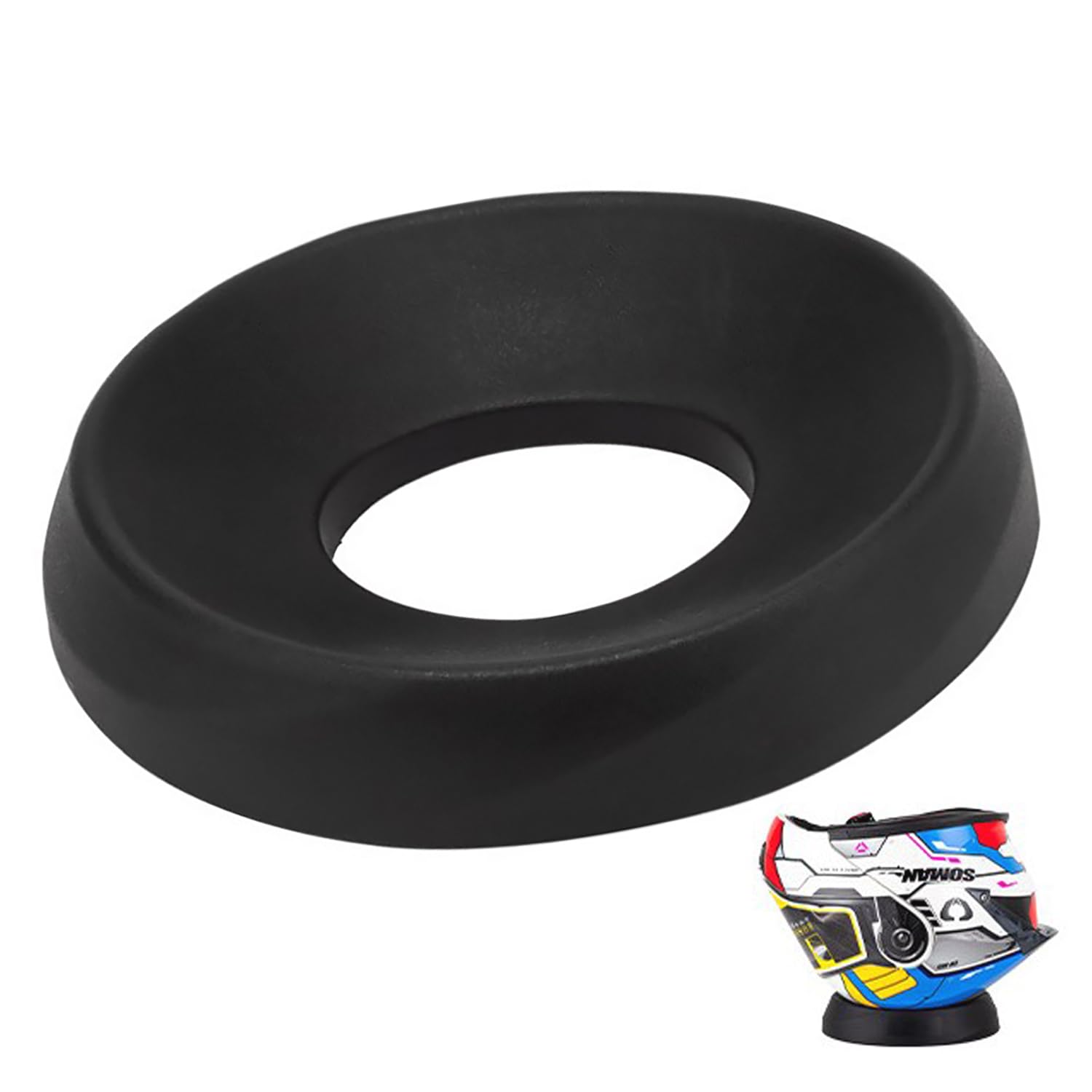 Porte-Casque Moto, Base d'affichage multifonctionnelle pour Casque, Support Universel Antidérapant, Donut de Rangement et de Présentation pour Garage, Atelier ou Salon