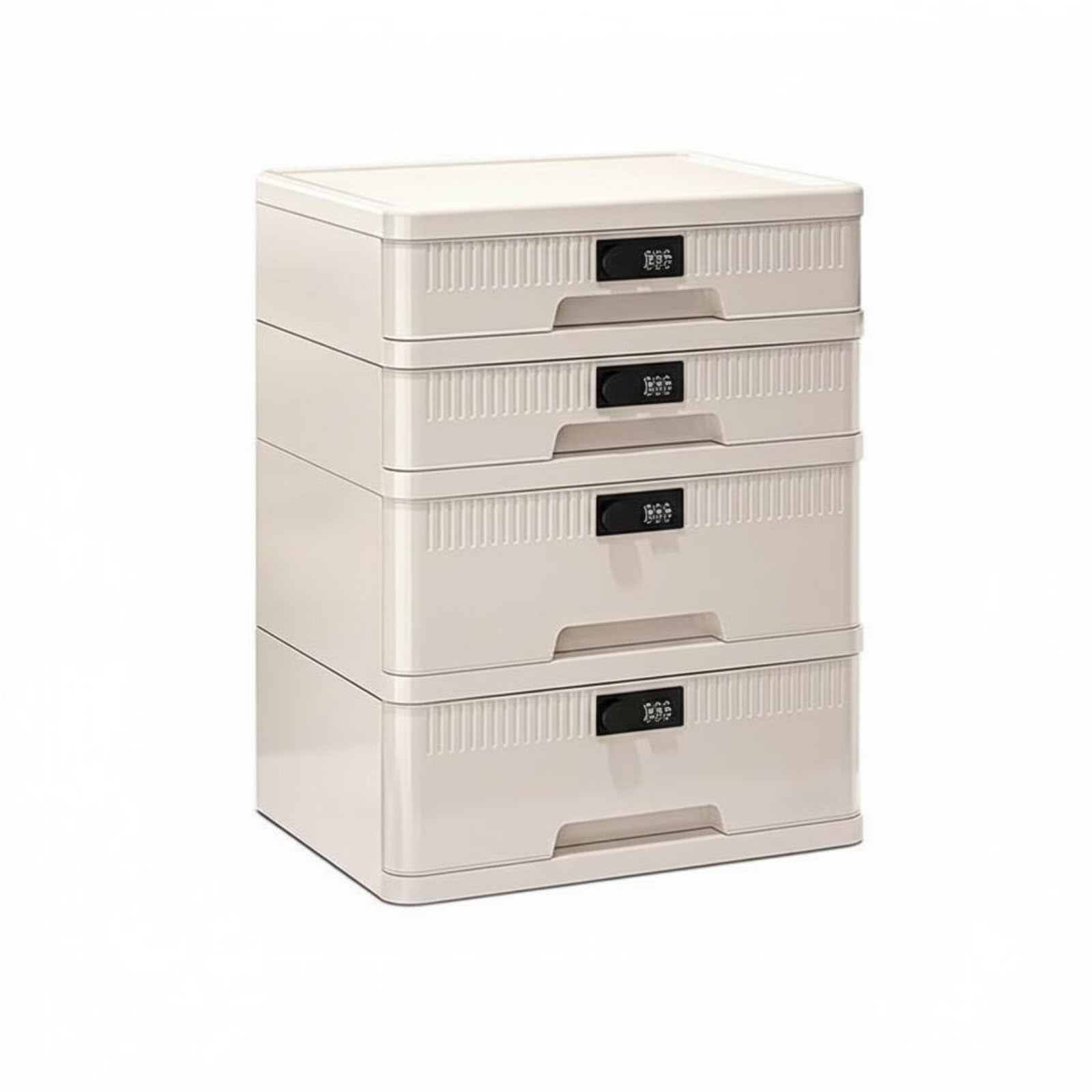 predolo Mini Cassaforte da Tavolo Antipolvere e Anti-Umidità Organizer Scrivania Multifunzione Cassettiera Portadocumenti Chiudibile per Impiegati, 4 Strati 2 Alti + 2 Bassi