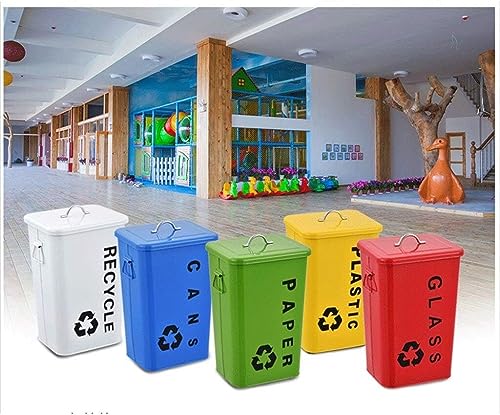 Cubo de basura de hierro exterior e interior para terraza o cocina 3