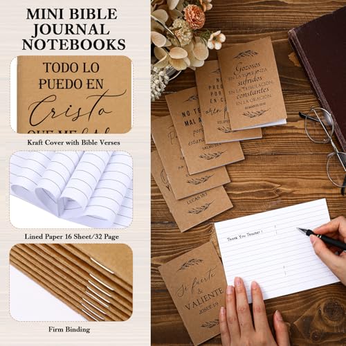 Mini carnet de notes chrétien espagnol d'exception avec versets, lot de 20 - 3