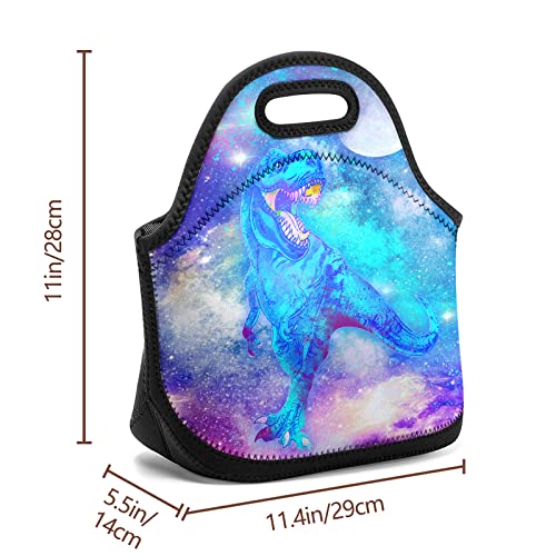 Dacawin Toddler Lunch Box Blue Tyrannosaurus Rex Insulated Lunch Bag Space Giant Dinosaur Lunch Bags Reusable Cute Lunch Tote Bag Portable Cooler Bag For Picnic School Beach #TOP4