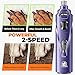 Dog Nail Grinder with 2 LED Lights Powerful 2 Speeds Super Quiet Dog Nail Trimmers with 3 Grinding Wheels Rechargeable Pet Dog Nail Clippers for Large Medium Puppy Dogs Nail File Cat Nail Clipper Blue