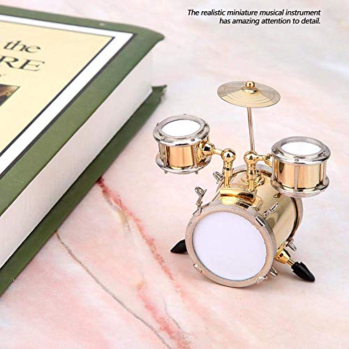 Miniatuur muziekinstrument replica drum set ornament drummer met doos - Image 4