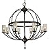 Framburg-8-Light Brushed Nickel Compass Foyer Chandelier-1078 BN
