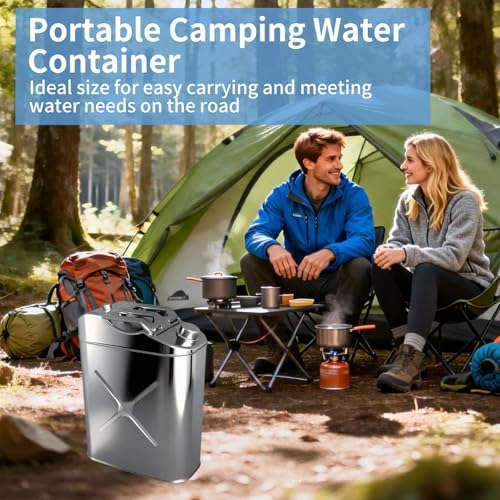 5 Gallon 304 Stainless Steel Water Jug - Portable SS Water Storage Container With 0.8mm Thick Wall Storing Or Transporting Water For Emergency Readiness, Camping, Boating, RV cabinet And Outdoor Use by Koardink - Image 5