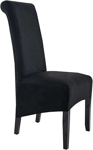 Miniatura 1 de YOPOIY Fundas de terciopelo para sillas de cocina grandes, paquete de 2, 4, 6 unidades, color sólido, universal, tamaño XL, protector de silla suave
