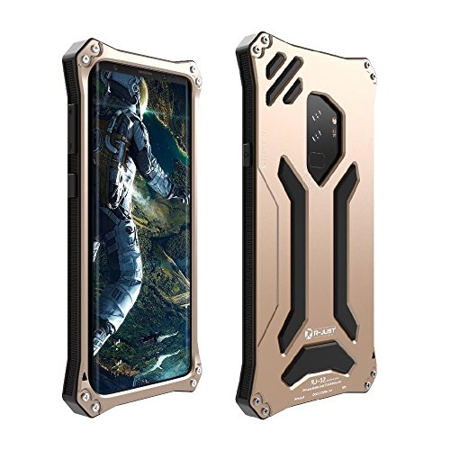 Galaxy S9 Plus di metallo, Bpowe Slim antiscivolo impugnatura laterale alluminio premium protezione antiurto militare cover custodia resistente per Samsung Galaxy S9 Plus Gold