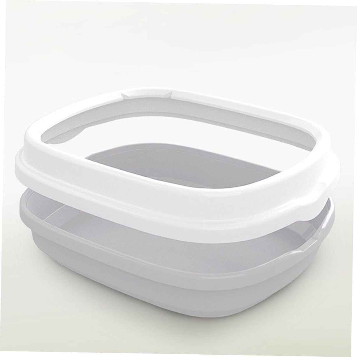 BESPORTBLE Cat Litter Box Semi-Enclosed Cat Toilet Plastic Splash- Cleaning Bath Pet Supplies Scoop for Easy Cleaning