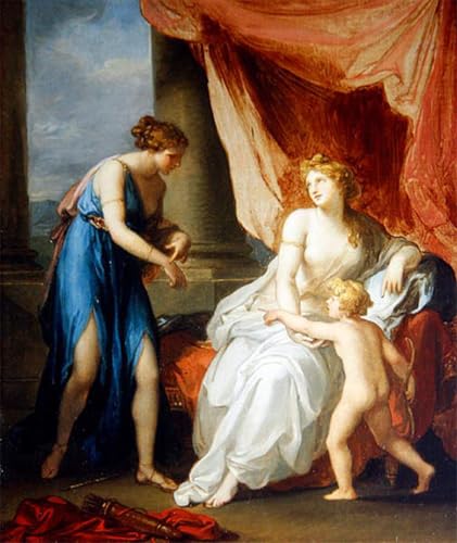 Art tableau Euphrosyne blessée pour habiller un grand mur vide de bureau ou salon