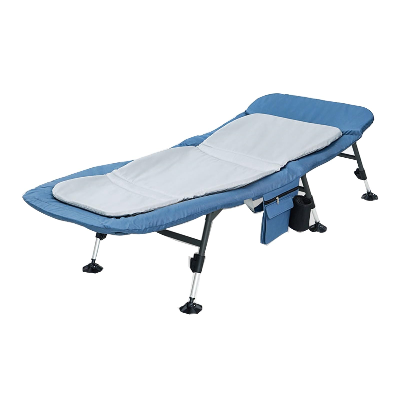 Brandina da Campeggio Pieghevole con Materasso, Letto Portatile Singolo Carico Massimo Supportato 150kg, Struttura Resistente per Campeggio Spiaggia Grigliate