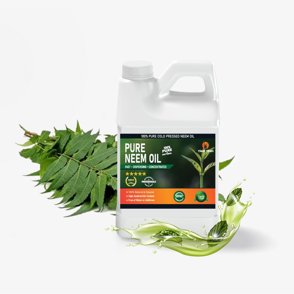 100% Pure Cold-Pressed Neem Oil – Multi-Purpose Natural Neem Oil Extract (32OZ)