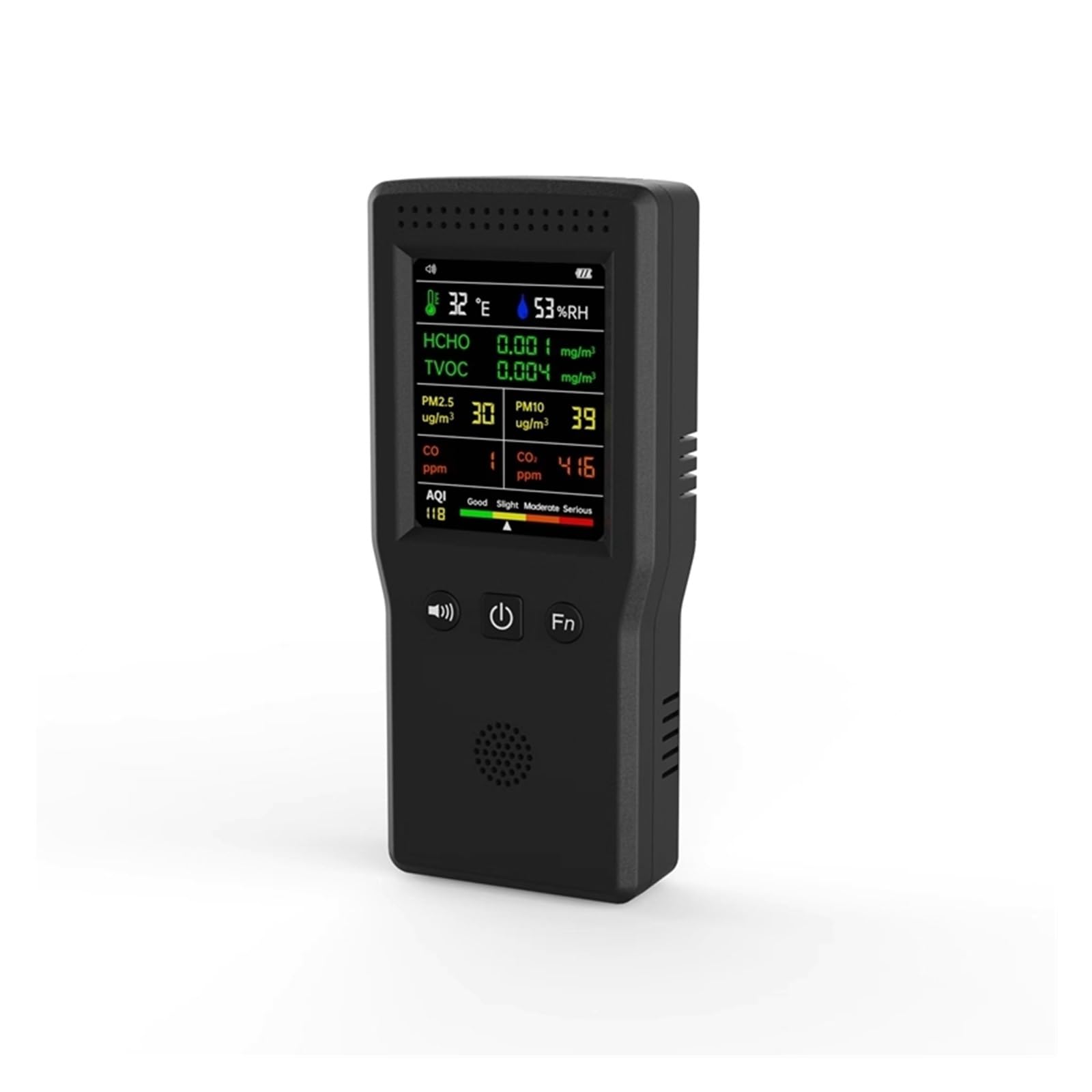 Licznik cząstek monitora jakości powietrza Detektor jakości powietrza 9w1 PM2.5 PM10 HCHO TVOC CO CO2 monitor temperatury i wilgotności wyświetlacz LCD zaawansowany czujnik wykrywania rzeczywistego(Ne
