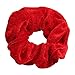 Produktbild Busirde Mädchen Multi-Farbe elastischer Samt Scrunchie Reine Farbe Haar Stretchy Haar-Riegel-Band-Seil-Haarband Frauen Headware Helles (rot)