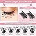 Cluster Lashes 72 Pcs Lash Clusters DIY Eyelash Extension Individual Lashes D-8-16mix Thin Band Easy to Apply at home Lashes (Adore, D-8-16mix)