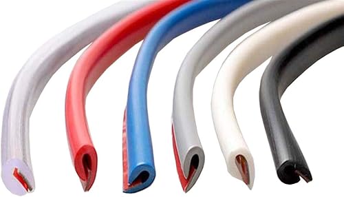 ESUPPORT - Protector para puerta de auto, forma de U, 16 ft, goma protectora de bordes, contra rayones
