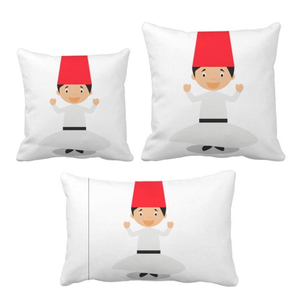 Housse de coussin dervishe blanc DIYthinker décorative