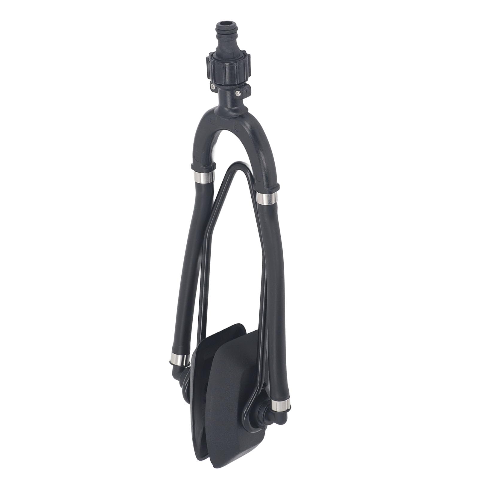 Tissting Motor Flusher with Rectangular Suction Cup, dualss Feed Muff Style Boat Motor Flusher, Marine Motor Flusher for Inboard Outboard Engine, 5/8 Inch Standard Garden Hose Connection