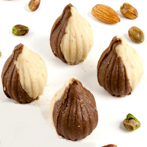 Ghasitaram Gifts Indian Sweets - Sweets Ganesha Chaturthi Gifts Modaks Chocolate Twin Mawa Modaks 80