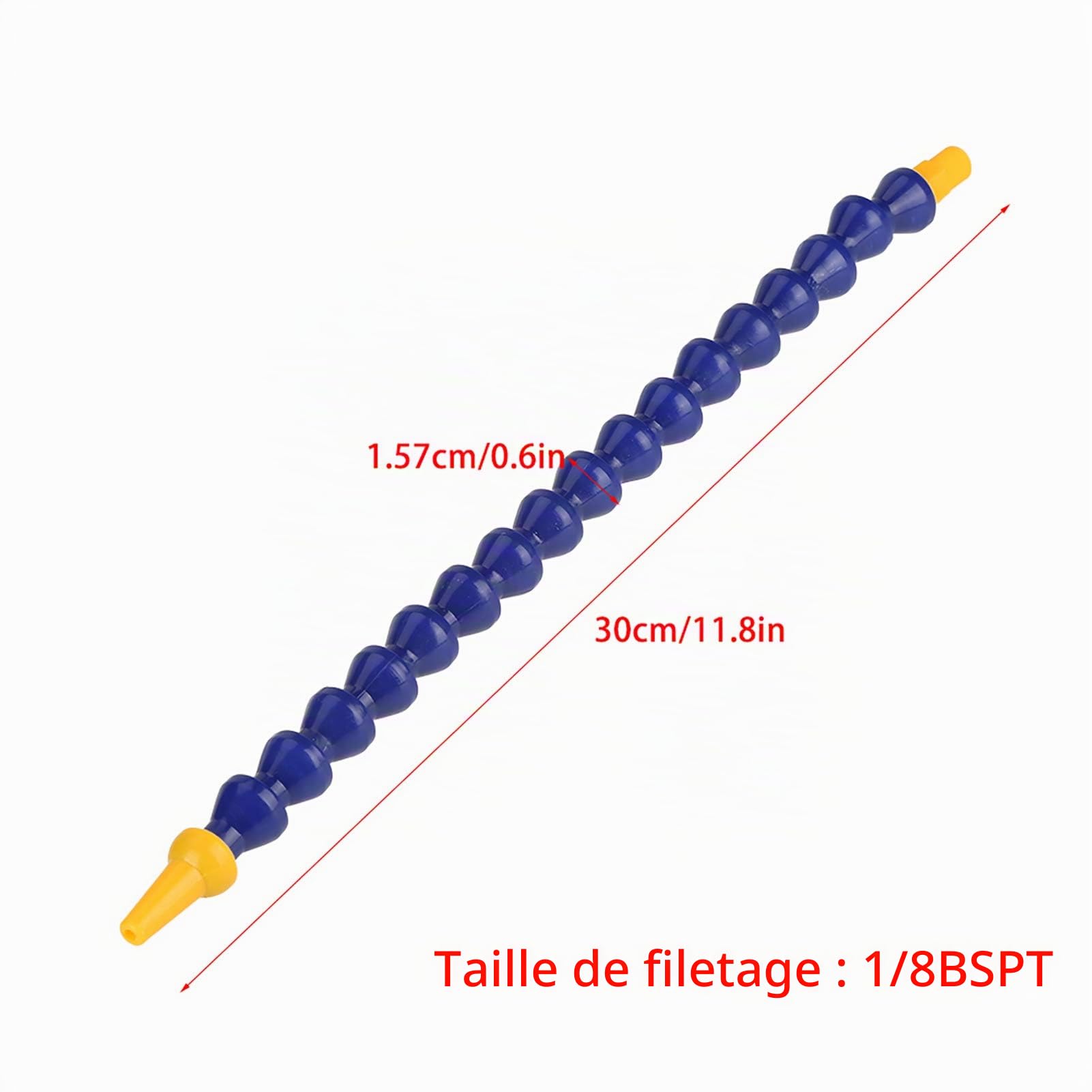 10pcs Tuyaux Flexibles En Plastique, Tuyaux flexibles en plastique pour eau huile liquide de refroidissement, Flexible plomberie Pour Machine CNC De Tour, 1/8 BSPT Fil Tuyau pour tour CNC-30 cm