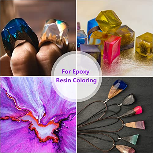 JEMESI Epoxidharz Farbe, Mica Pulver Glitter Seifenfarbe Set Pigment 32 Farben (5g, insgesamt 160g) für Kunstharz… – Bild 6