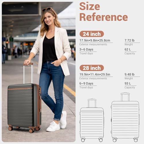 Kono 24 Inch Expandable Luggage
