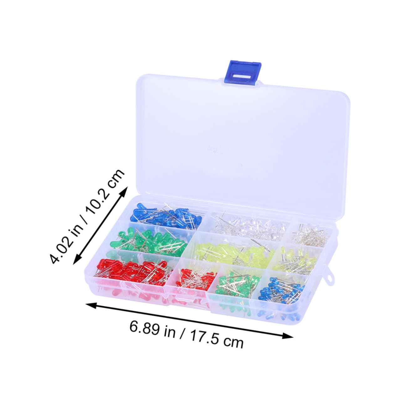 ERINGOGO Assorted Led Light Emitting Diodes 500 Pcs Kit Diffused Led Resistors for