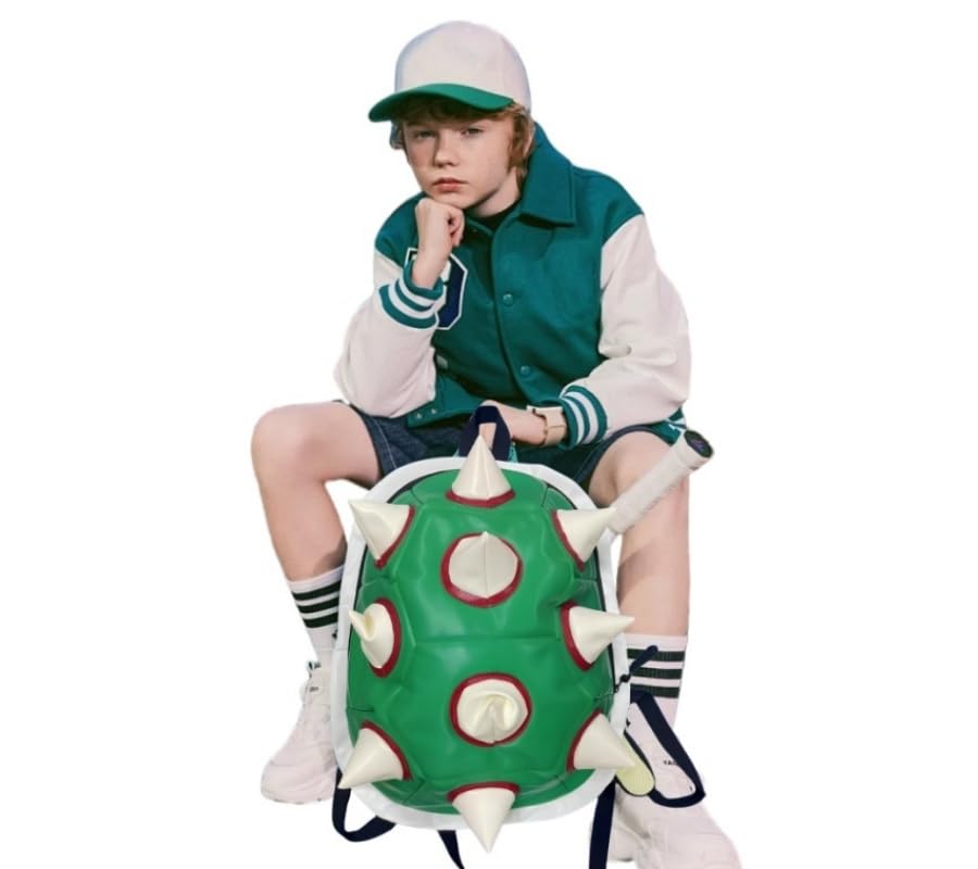 Green Turtle Thorn Backpack Cosplay Costume Accessories Props Casual Laptop Backpack2