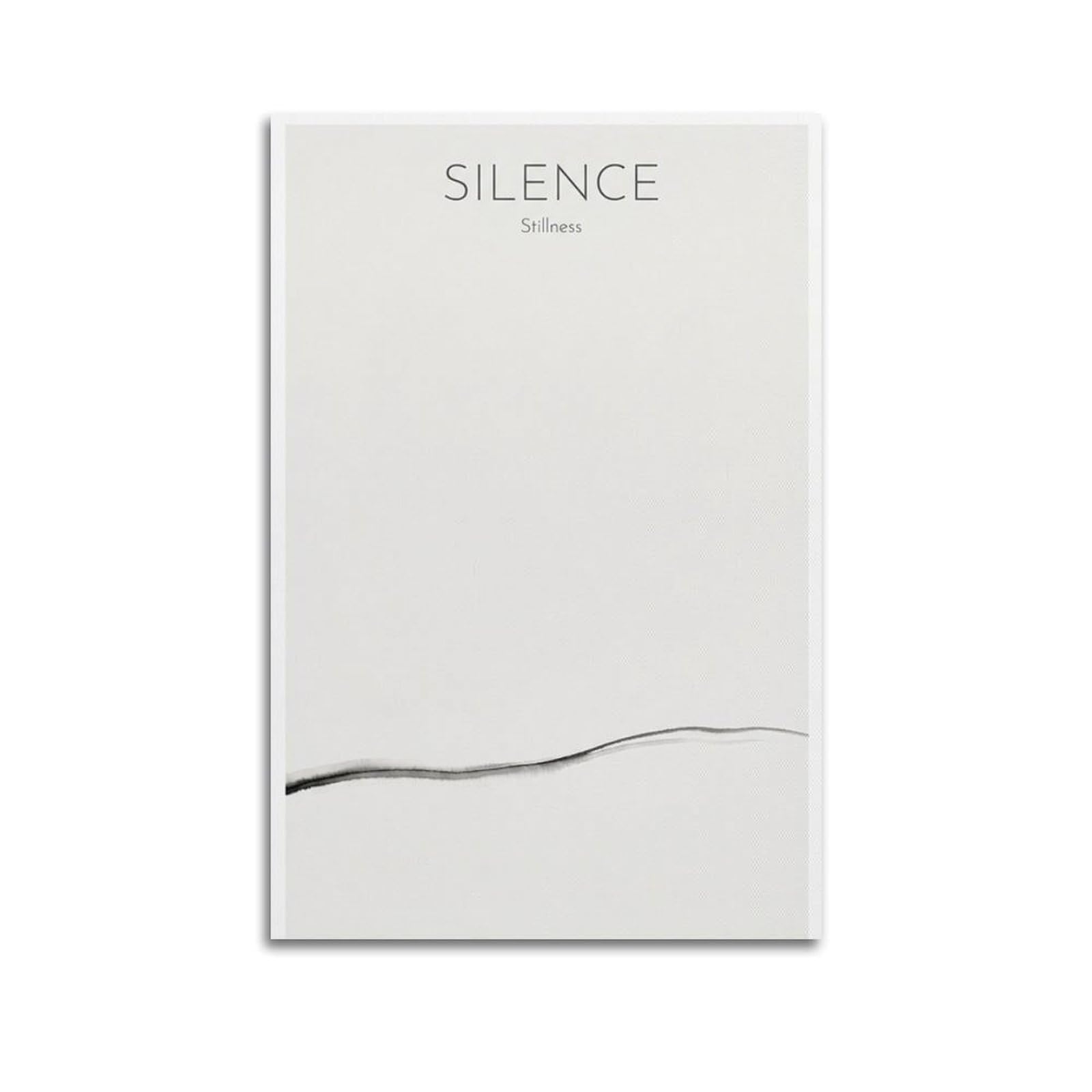 XKUGA Minimal Zen Poster Silence Ink Horizon Calm Meditation Serenity Modern Decorative Canvas Prints - Ideal Wall Art for Family, Man Cave, Game Room, Boys & Girls Bedroom 12x18inch(30x45cm)