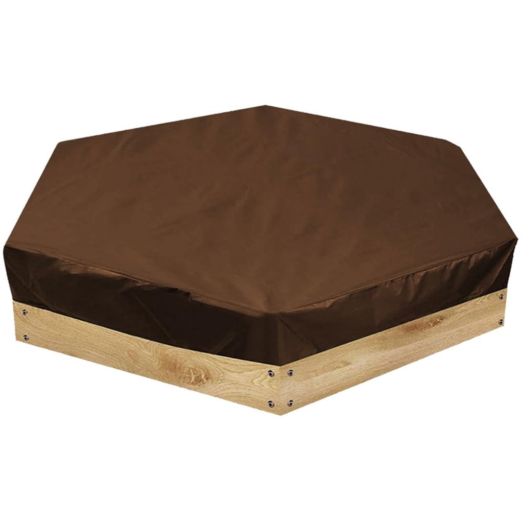 Caja de arena portátil para juguete de arena de bebé, resistente a la lluvia, hexagonal, para exteriores, para mal tiempo, arena de seguridad