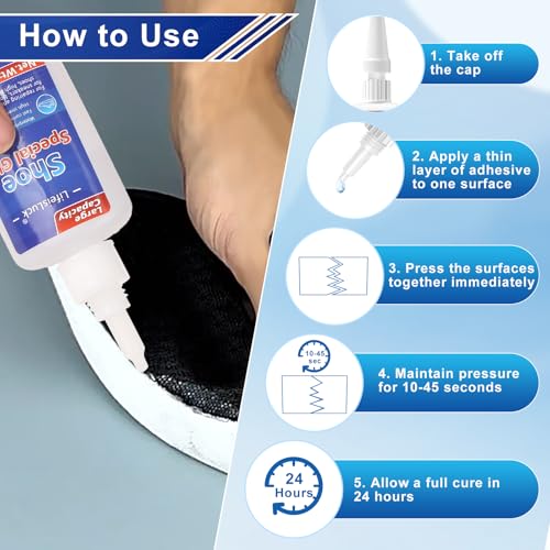 50g Shoe Glue Instant Shoe Glue Sole Repair, Super Glue for Shoe to Plastic Bonding and Other Material