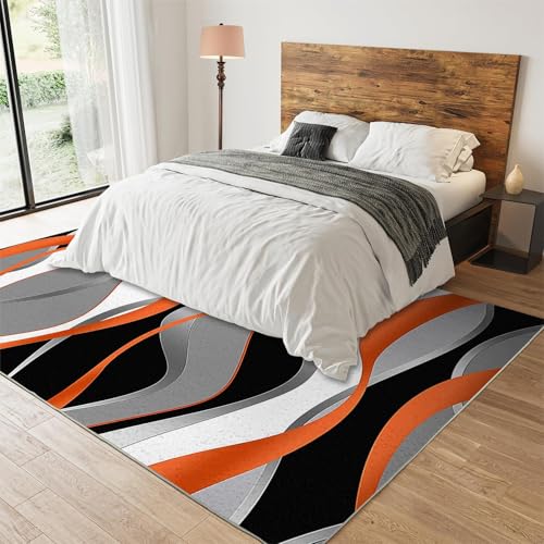 Tapete decorativo moderno 3 x 4 pies lavable y antideslizante miniatura 3