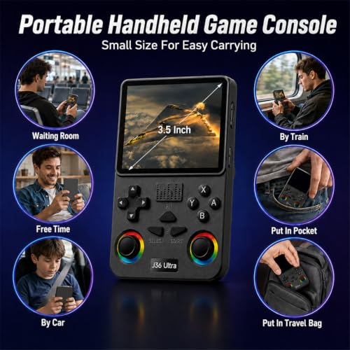 Image of Glowbeats J36 Ultra Handheld Retro Gaming Console with 3.5 Inch IPS