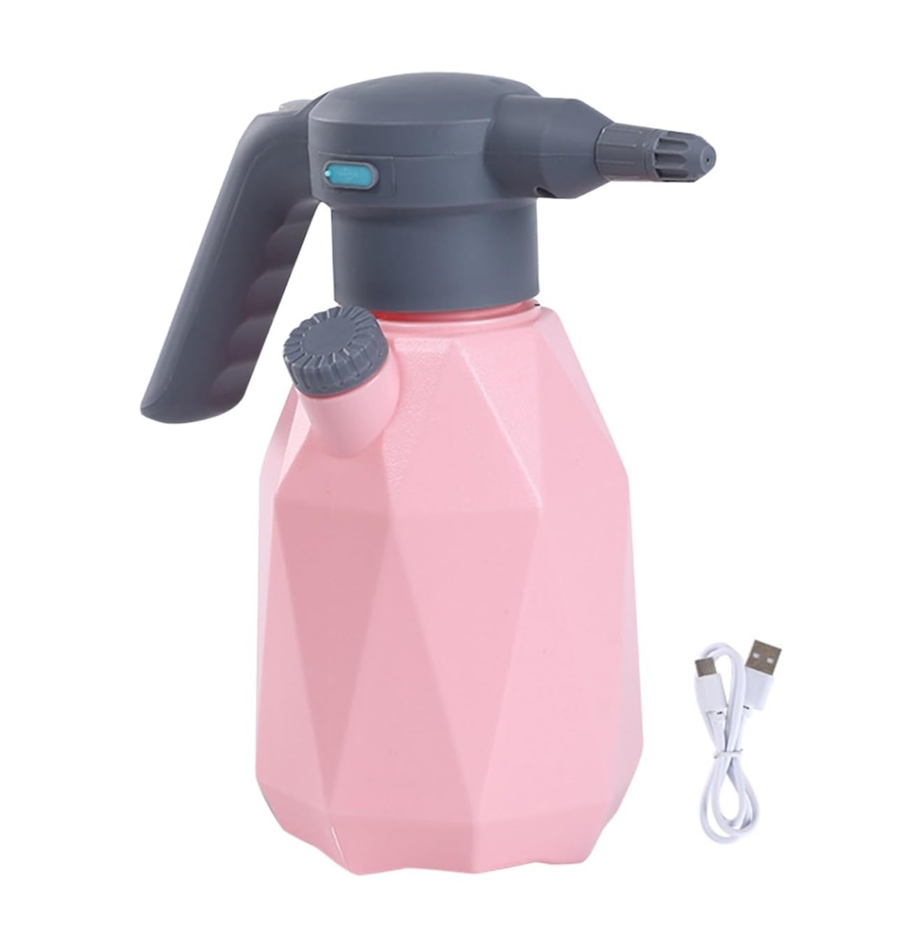 DANNMPX Watering Can 2L Electric Garden Sprayer USB Spray Bottle 2 Mode Pressure With Extension Nozzle Garden Tool(Pink)