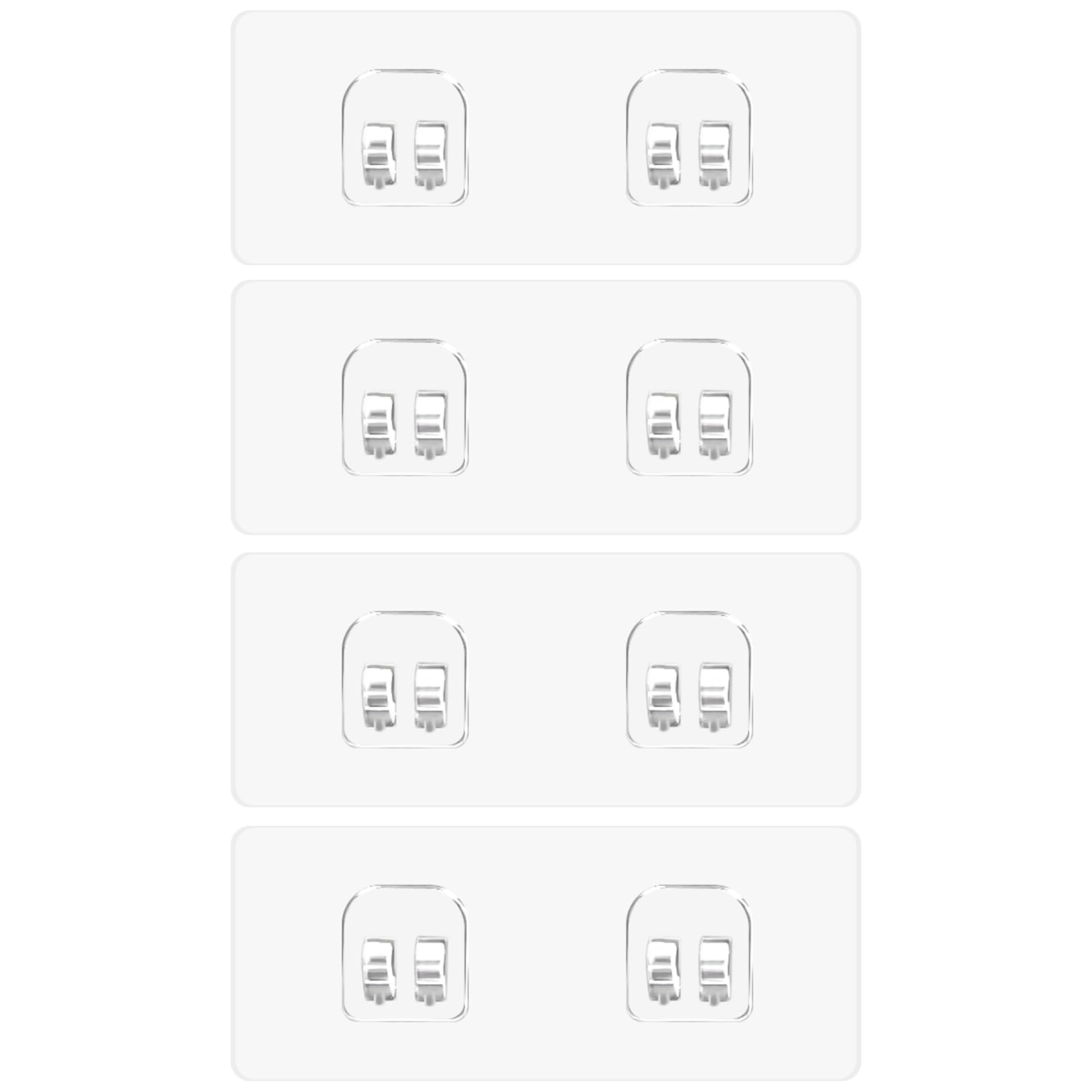 Chris.W 4 Pack Clear Adhesive Suction Sticker for No Drilling Bathroom Shower Shelf Accessories, Super Strong Adhesive Wall Sticker for Shower Caddy and More