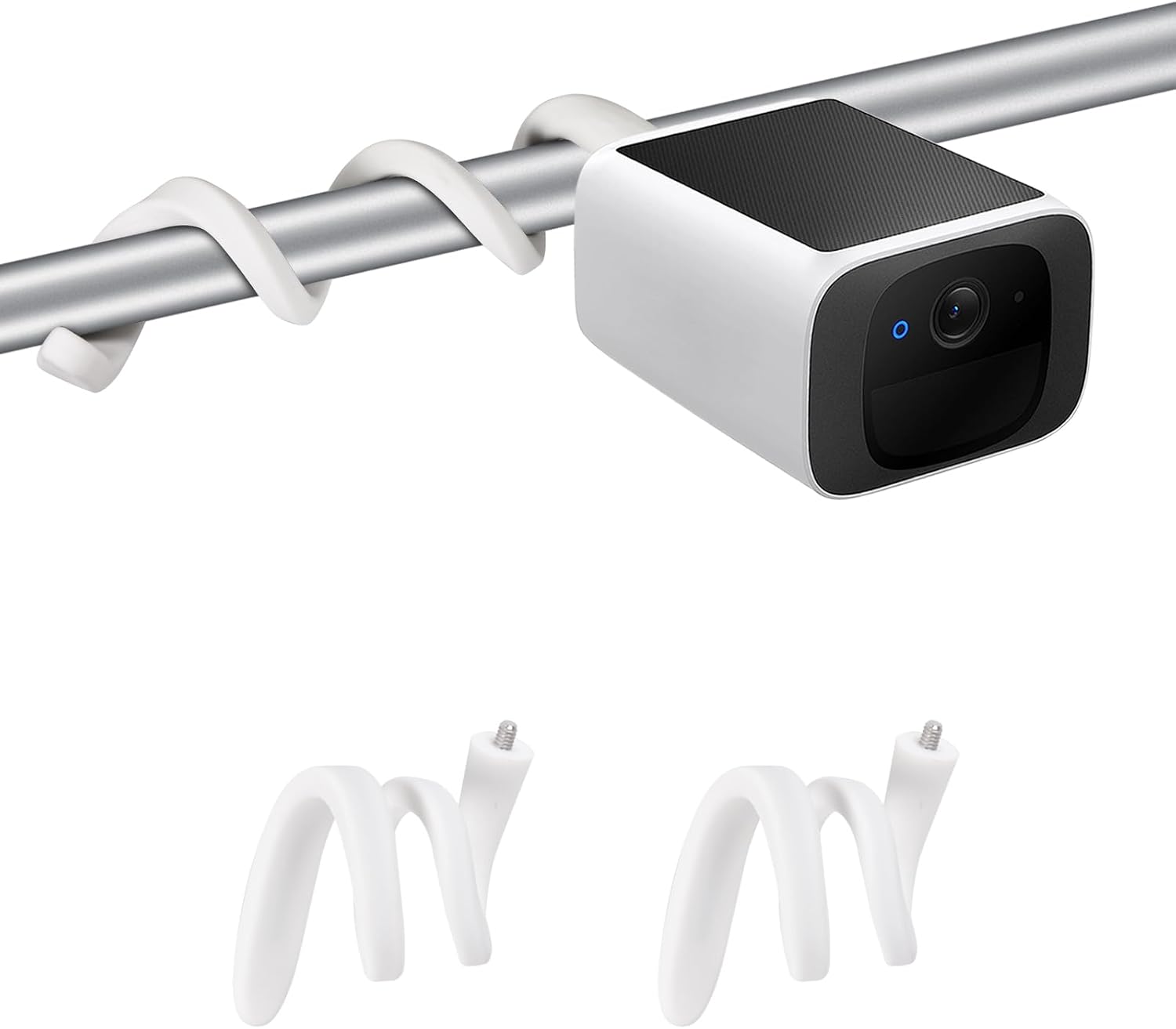 2Pack Flexible Twist Mount Compatible with eufy SoloCam S220/C210, eufyCam 2C/2C Pro, 3/S330, 3C/S300, Weatherproof Strong and Sturdy Security Camera Mount for Indoor and Outdoor Cameras - White