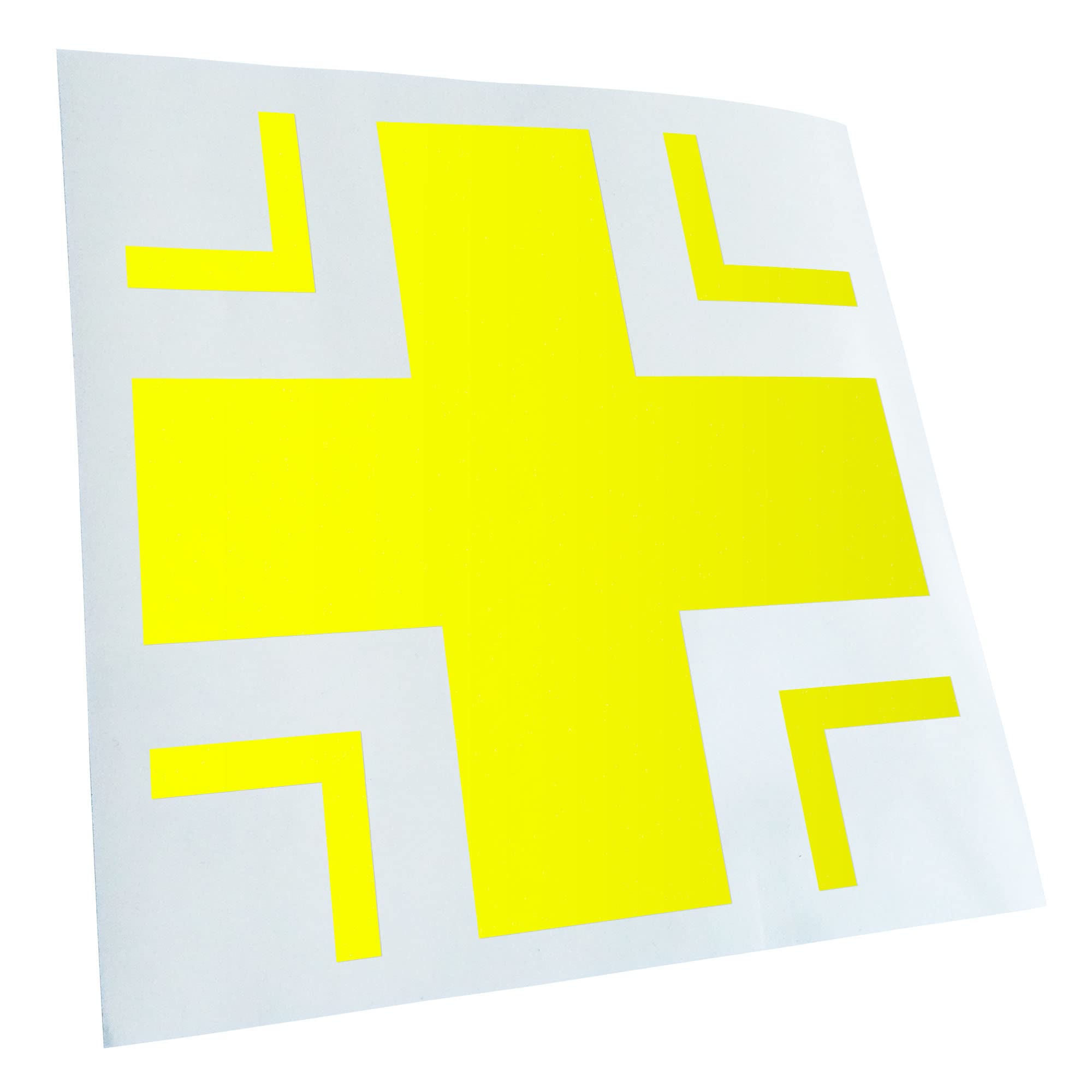 Kiwistar - Car Sticker - Neon Yellow - 11 x 11 cm German Army Cross - Rear Window Car Sticker Weatherproof for Car Truck Moped Truck - Sticker Exterior Self-Adhesive Tuning Accessories for Window
