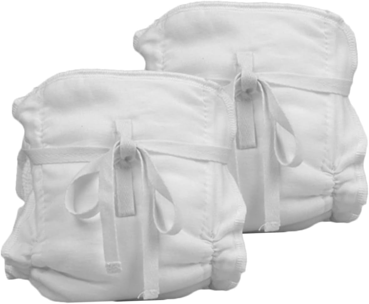 SHOWERORO 2pcs Washable Reusable Diaper Pants for Newborns Breathable Boy Girl Training Diapers Soft Cotton Cloth Fit for Daytime Comfort