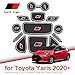 Smabee - Alfombrilla antideslizante con ranura para puerta para Toyota Yaris GR 2020 2021, accesorios híbridos de modificación de estilo deportivo, almohadilla antideslizante para automóvil (blanco)