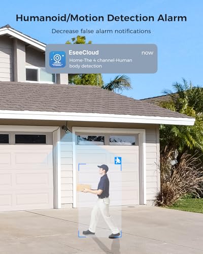 Image of Hiseeu Wireless Security Camera System, Plug-in Home Security Camera | 8-Cam Kit, Motion Detection, IP66, 3TB HDD, No Monthly Fees