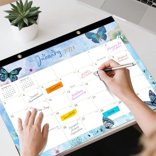 Image of Tcamp Desk Calendar 2026-2027, Large Desktop /Wall Monthly Calendar