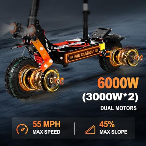 ZO01 Plus Electric Scooter Adults, 6000W Dual Motors Up to