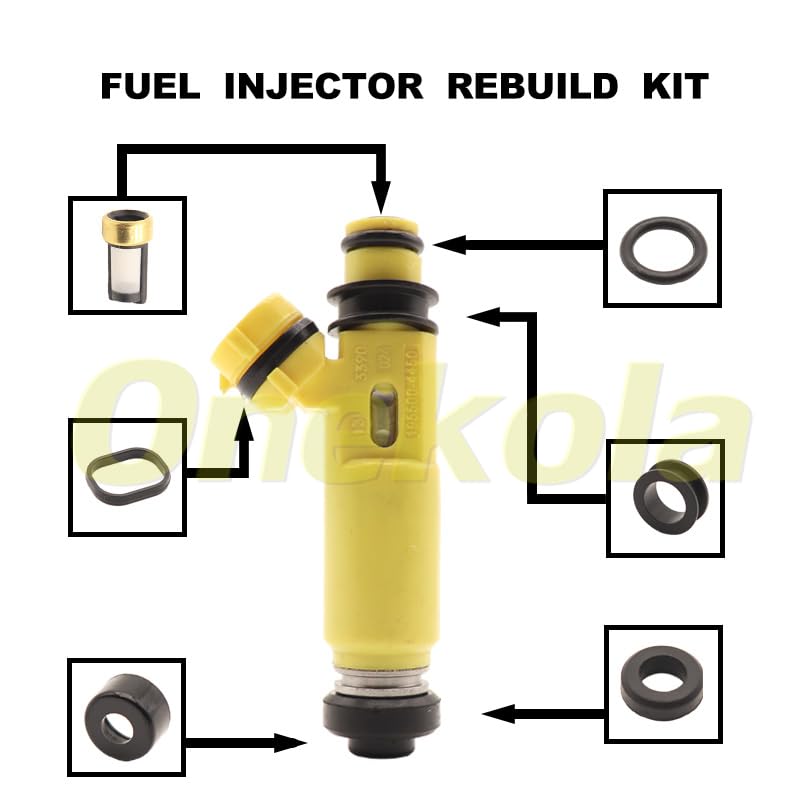 Fuel Injector Repair Kits for 2004-2008 for Mazda RX-8 195500-4450 N3H3-13-250A - (Color: 20 Piece Set)
