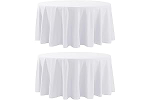 Elegant and Spacious: Round Tablecloth 2 Pack (120 Inch Diameter)