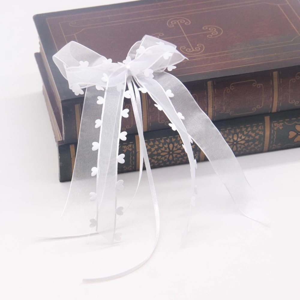 Organza kokardy w kształcie serca, na wesele, ręcznie wykonana, satynowa wstążka, dekoracyjne kokardki, kokardy do anteny, wesele, dekoracja samochodu, dekoracja stołu na imprezę, na wesele