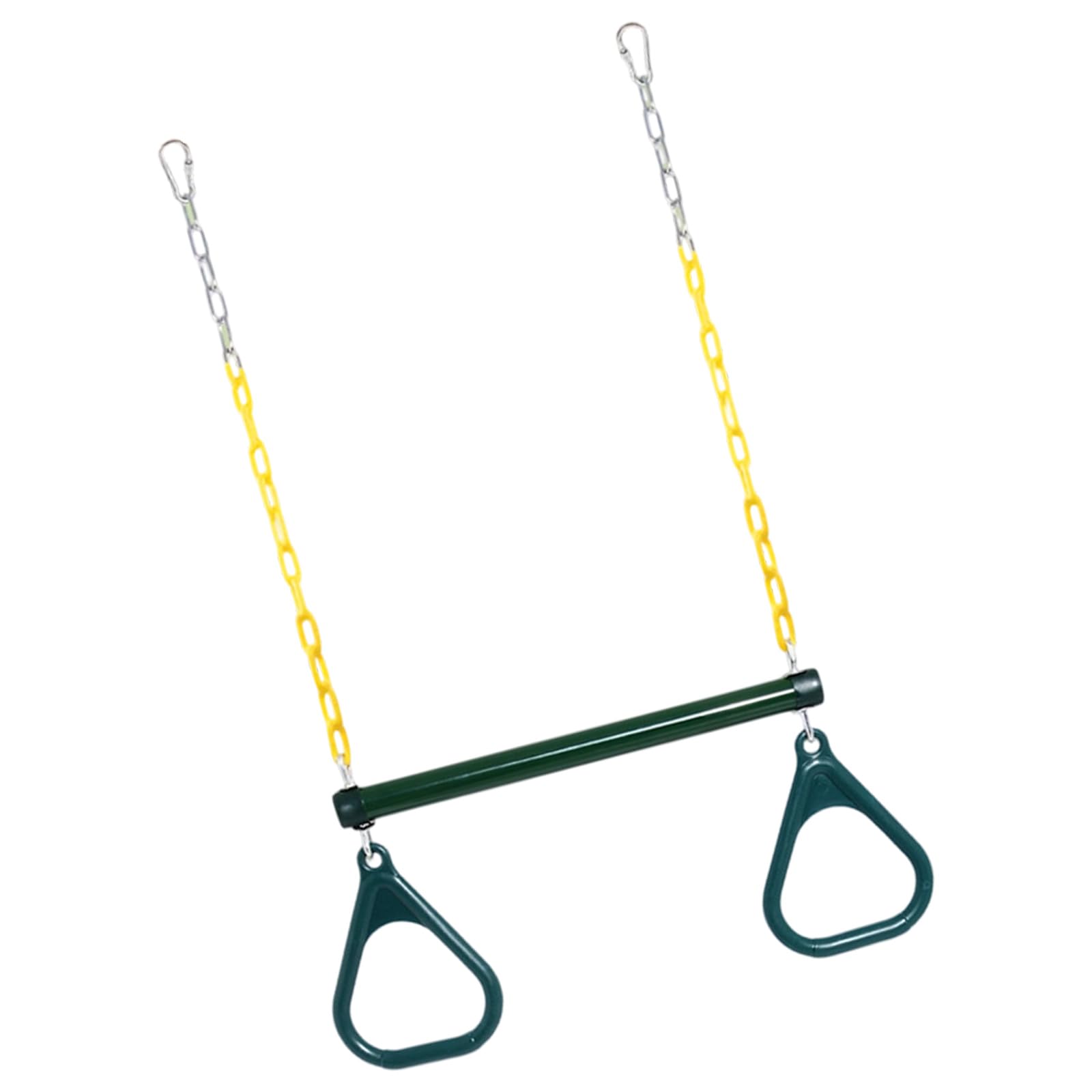 Traversa per Altalena a Catena per Bambini con Maniglie, Giocattolo a Trapezio Regolabile con Lunghezza Totale 120 cm / 47, 24 Pollici per Uso all ' Aperto Maniglie per Palestra Accessorio