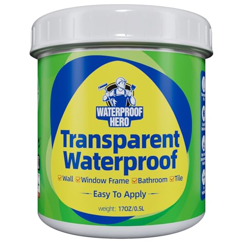 WATERPROOF HERO Sellador Transparente Impermeable, Agente Impermeabilizante Invisible a Base de Agua, Reparación de Fugas en Superficies Múltiples para Uso Interior y Exterior (0.5L)