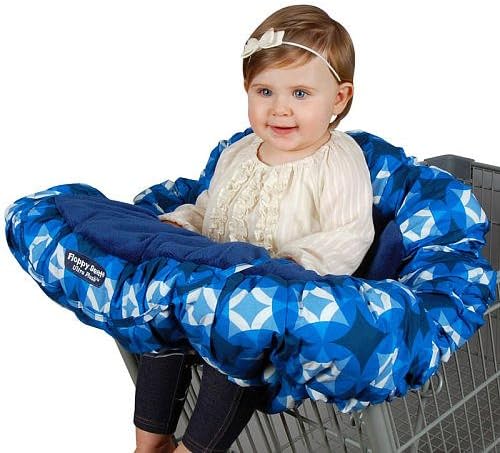 Floppy Seat Ultra Plush Shopping Cart & High Chair Cover - Sapphire