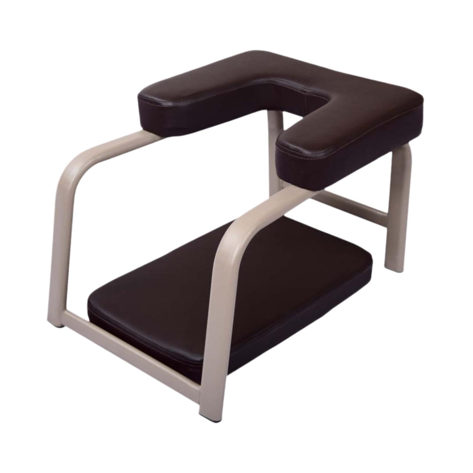 Yiju Yoga Headstand Bench, Stand Yoga Chair, Strong for Balance Training Steel Frame Trainer Inversion Chair for Home Gym Workout, Brown