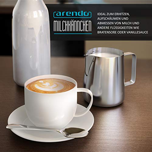 Milchkännchen Arendo aus Edelstahl 350ml Spülmaschinenfest und rostfrei