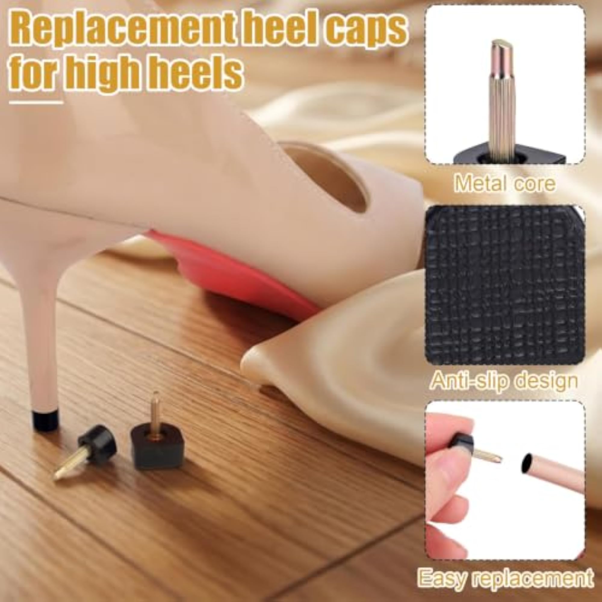30 PCS Heel Cap, Replacement Heel Cover